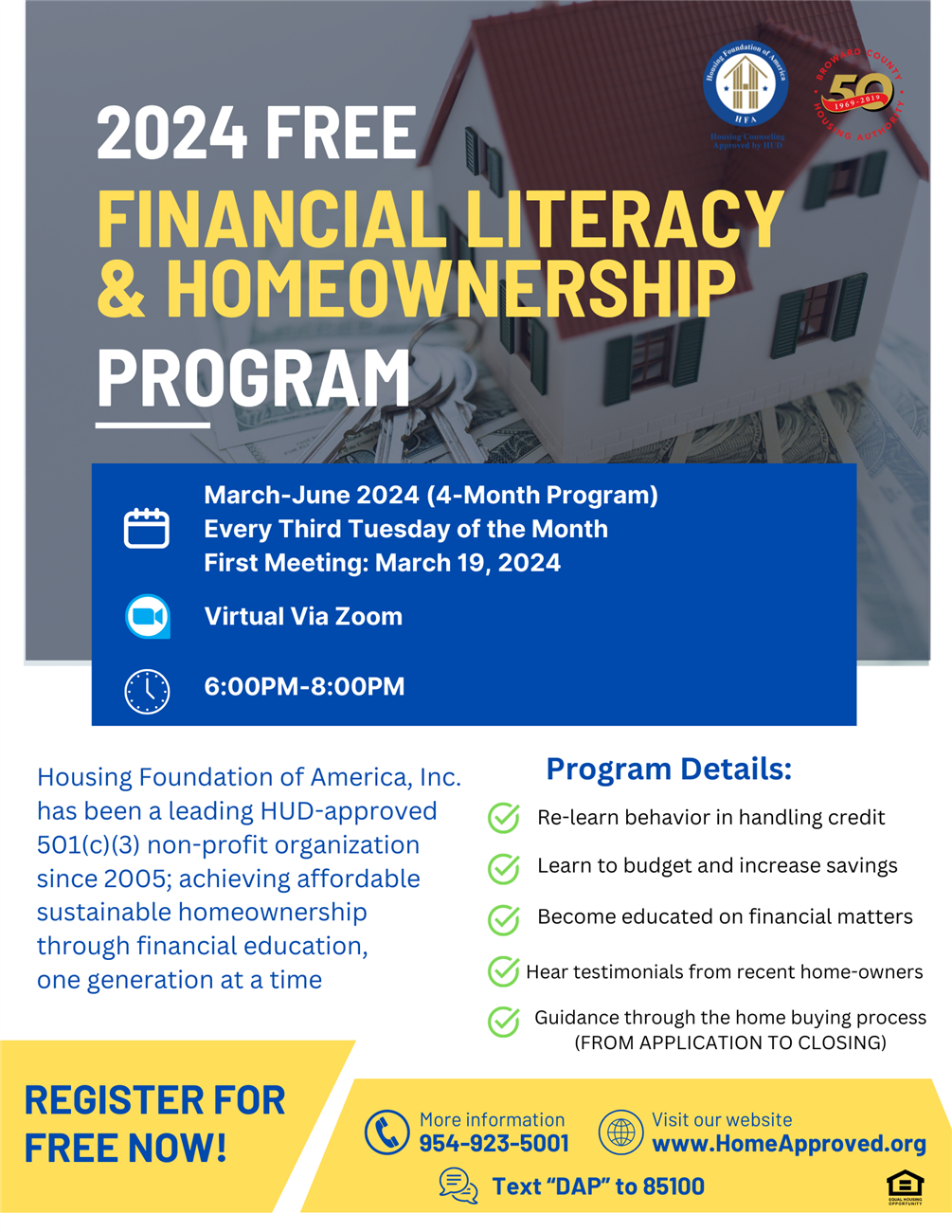 HFA Financial Literacy & Homeownership Flyer 2024